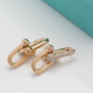 Tiffany Hard Wear Link Earrings in 18K